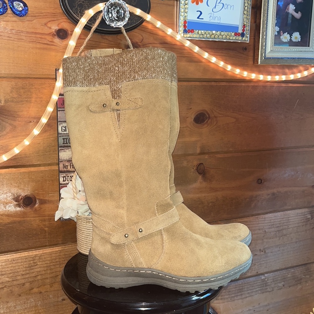 Baretraps NEW leather boots tall fur lined inside size 8 GORGEOUS MUST HAVE NEW